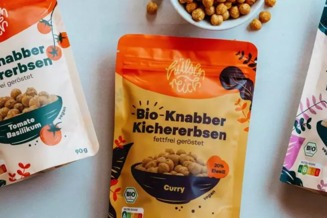 Nachhaltige Unternehmen und Start-Ups der grünen Branche auf agrajo.com: Hülsenreich, der Bio-Knabberspaß aus Kichererbsen