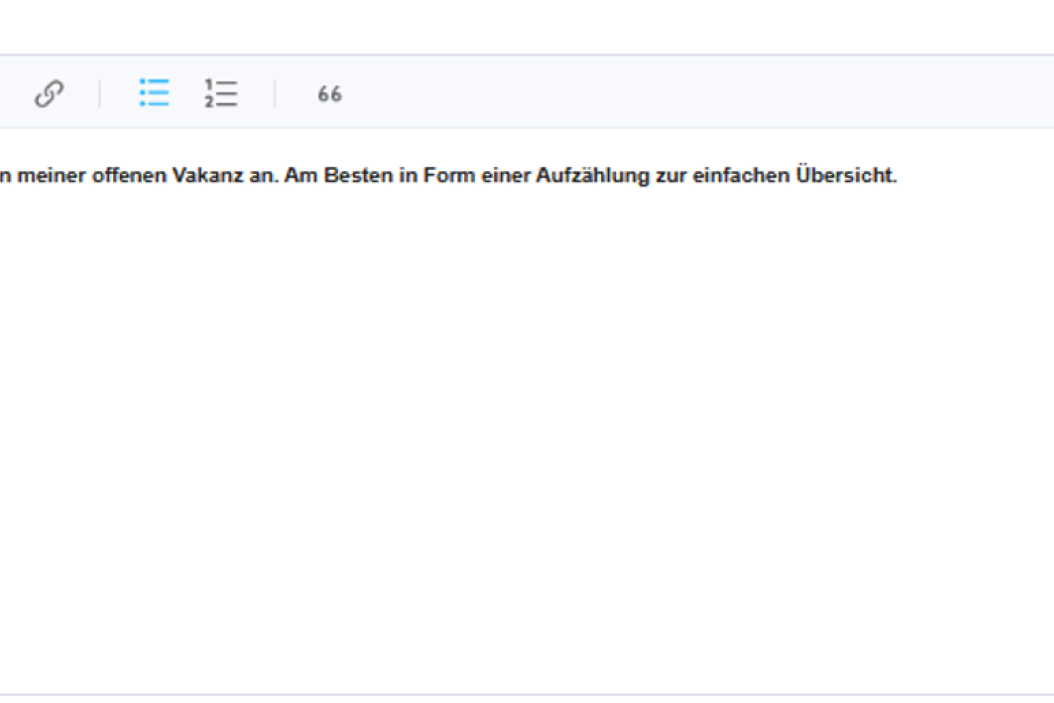 Stellenanzeige anlegen: Aufgaben