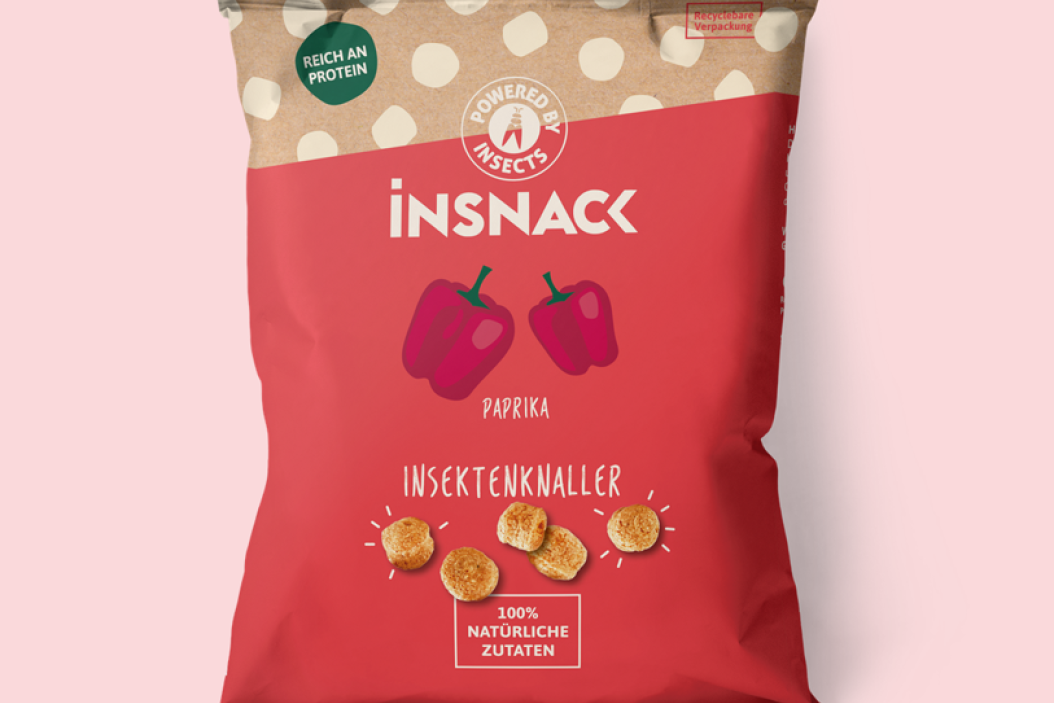 Die INSNACK gibt es in drei verschiedenen Sorten, hier Paprika.