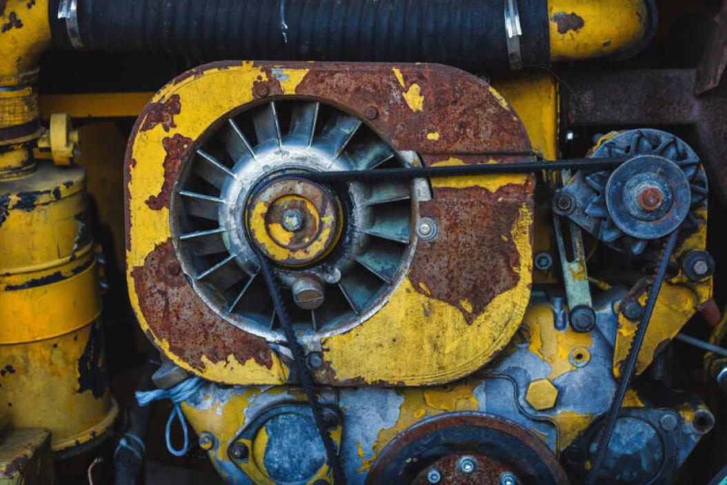 Wartung von einem Motor Landtechnik