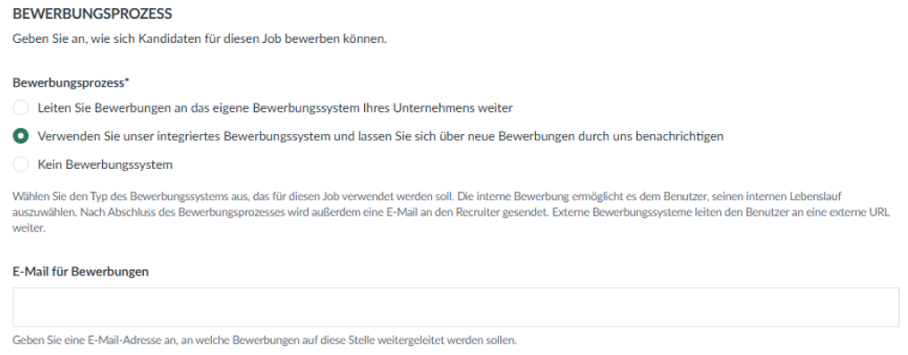 Angaben zum Bewerbungsweg