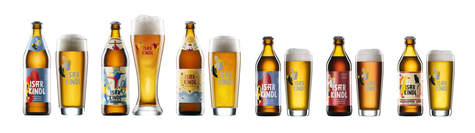 Die Bierbrauer von Isarkindl haben mittlerweile sechs verschiedene Biere im Angebot 