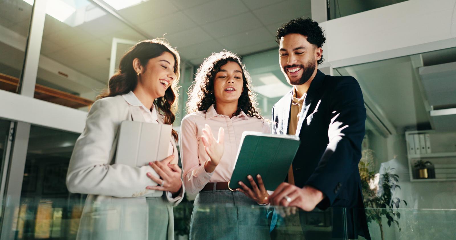 Mitarbeiter im Austausch